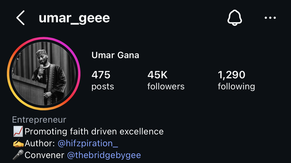 Umar Gana on Instagram