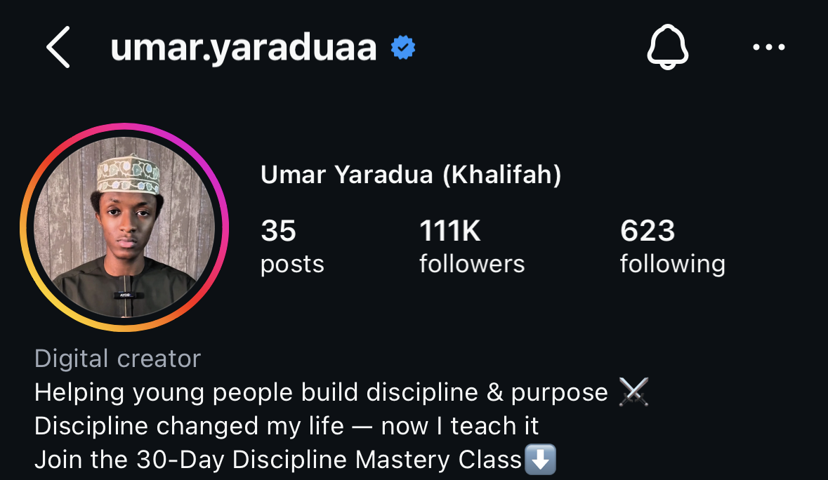 Umar Yaradua on Instagram